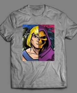 CARTOON He-Man X Skeletor Custom Printed Front Halloween Unisex DTG High Quality T-Shirt