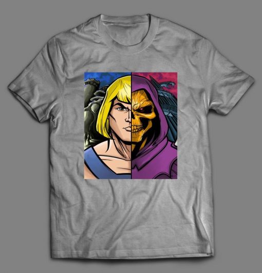 CARTOON He-Man X Skeletor Custom Printed Front Halloween Unisex DTG High Quality T-Shirt