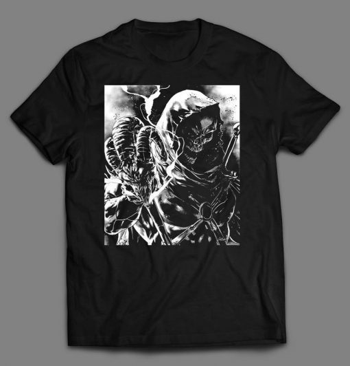 CARTOON Skeletor Custom Printed Front Halloween Unisex DTG High Quality T-Shirt