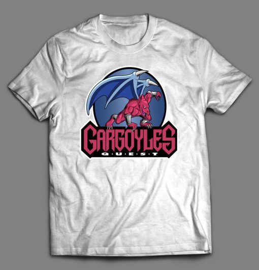 Classic Cartoon Gargoyles Quest Art Custom Printed Full Front Unisex DTG High Quality T-Shirt