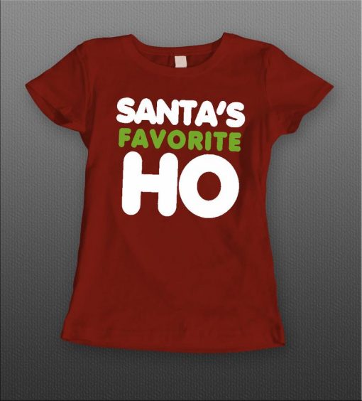 Ladies Style Santa's Favorite Ho shirt