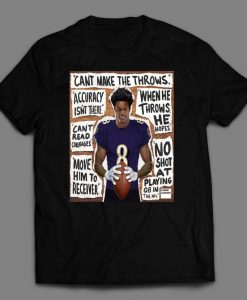 Lamar Jackson HEADLINE football Custom Printed Full Front Unisex DTG High Quality T-Shirt