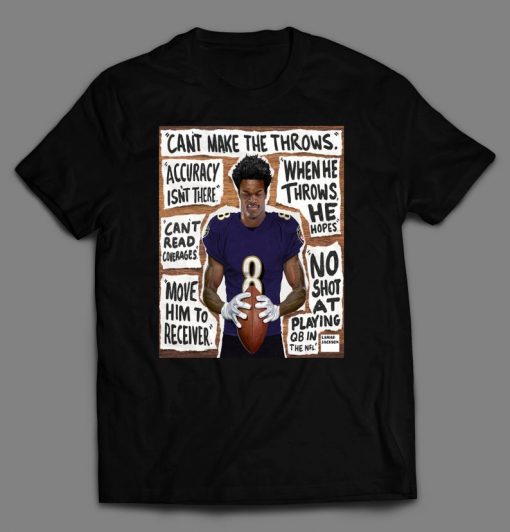 Lamar Jackson HEADLINE football Custom Printed Full Front Unisex DTG High Quality T-Shirt