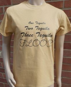 New Funny TEQUILA DRINKING Novelty Joke Rare Loose Fit Unisex Cotton T-Shirt