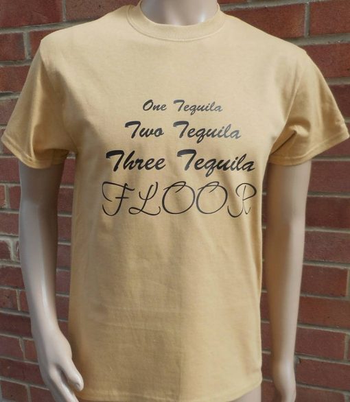 New Funny TEQUILA DRINKING Novelty Joke Rare Loose Fit Unisex Cotton T-Shirt