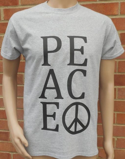 PEACE Anti Nuclear War High Quality Rare Unisex Pacifist Cotton T-Shirt