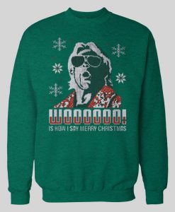 Ric Flair Woooooo! Christmas Custom Unisex DTG High Quality full front print Christmas Sweater