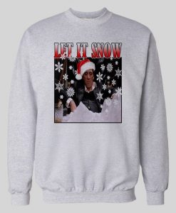 Scarface Let it Snow Christmas Custom Unisex DTG High Quality full front print Christmas Sweater