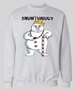 Snowtorious Biggie Smalls snowman Parody Christmas Custom Unisex DTG High Quality full front print Christmas Sweater