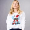 Happy Llamadays White Crewneck Sweatshirt