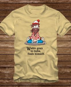 WALDO Goes To India FINDS HIMSELF - Funny T-Shirt