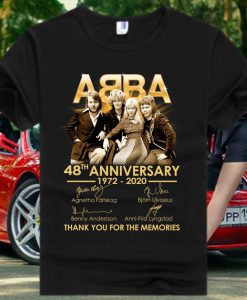 ABBA 48th anniversary 1972-2020 thank you for the memories signature T Shirt