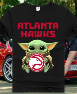 Atlanta Hawks Baby Yoda Star Wars T Shirt