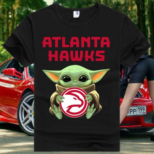 Atlanta Hawks Baby Yoda Star Wars T Shirt