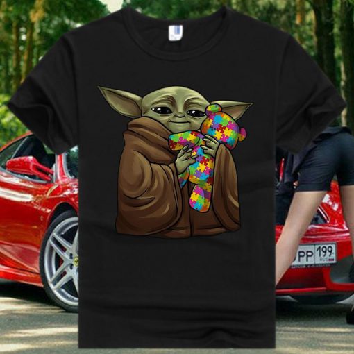 Baby Yoda Hugging Autism Awareness Teddy Bear T ShirtBaby Yoda Hugging Autism Awareness Teddy Bear T Shirt