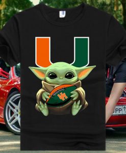 Baby Yoda hugging UM basketball Baby Niners Star Wars T Shirt