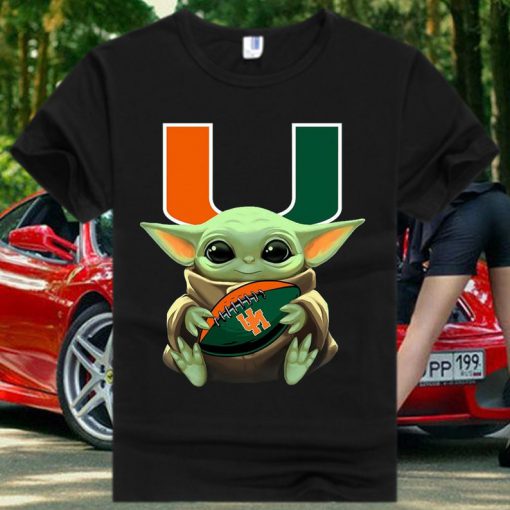 Baby Yoda hugging UM basketball Baby Niners Star Wars T Shirt