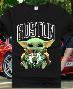 Boston Celtics Baby Yoda Star Wars T Shirt