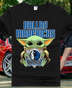 Dallas Mavericks Baby Yoda Star Wars T Shirt