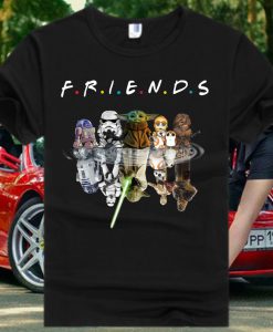 Friends Star Wars Chibi Upside Down T Shirt