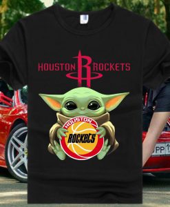Houston Rockets Basketball Baby Yoda Star Wars T Shirt