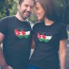 Jordan and Palestine Flag Twin Heart Shirt