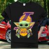 Los angeles Lakers Baby Yoda Star Wars T Shirt