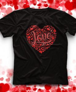 Love Red heart valentine t-shirt