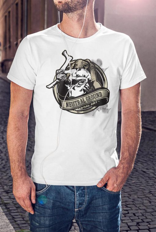 Martial Art Men White T shirt