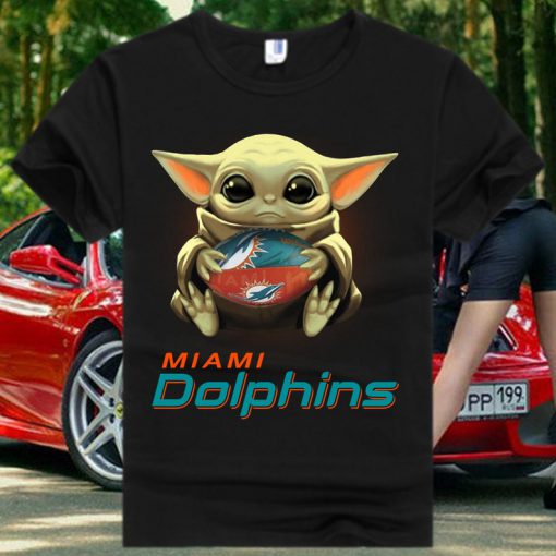 Miami Dolphins Baby Yoda Star Wars T Shirt