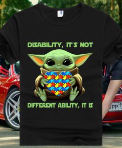 Star Wars Yoda,Baby Yoda Disability It's Not It's Differen Ability Baby Yoda Hug T Shirt