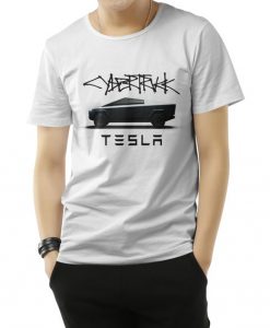 Tesla CYBERTRUCK - Truck and Logo - T-shirt