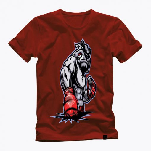 BOXER FIGHTER cool red t shirt