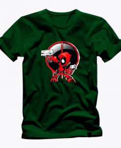 DEAD POOL super cool CARTOON awesome graphic green t shirt