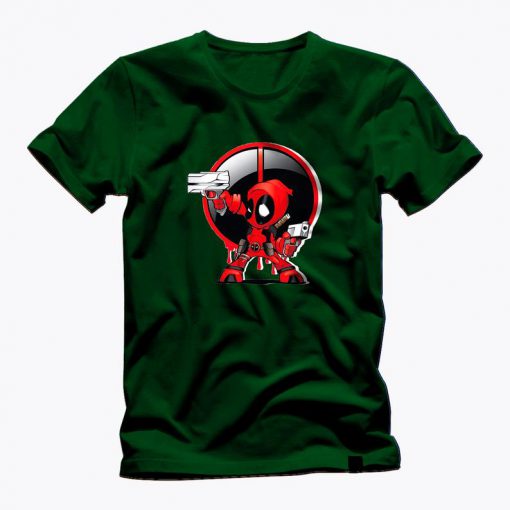 DEAD POOL super cool CARTOON awesome graphic green t shirt