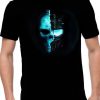 Digital Cool Skull Men's Printed T-Shirt