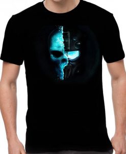 Digital Cool Skull Men's Printed T-Shirt