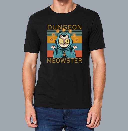 Dungeon Meowster Tabletop RPG Geek Roleplay Game T Shirt