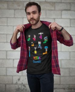 Hello Kitty And Tetris T shirt