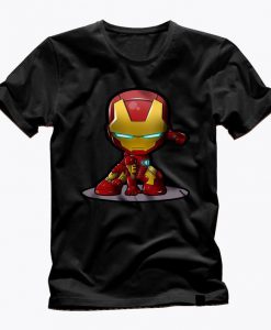 IRON MAN FUNKO PoP Head avengers movie awesome graphic black t shirt