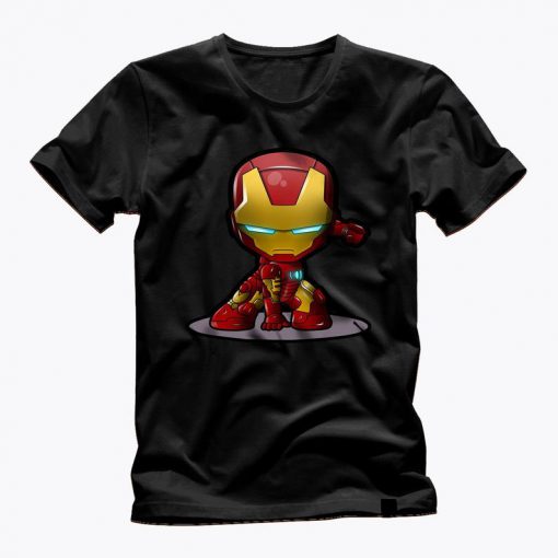 IRON MAN FUNKO PoP Head avengers movie awesome graphic black t shirt