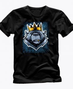 KING BEAR awesome grapic black t shirt