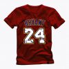 KOBE BRYANT tribute to the legend 24 iconic number awesome graphic red t shirt