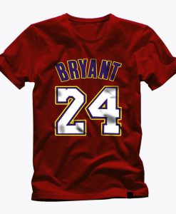 KOBE BRYANT tribute to the legend 24 iconic number awesome graphic red t shirt