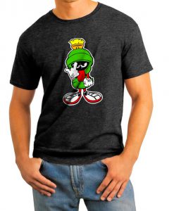 MARVIN THE MARTIAN showing finger graphic men t shirt