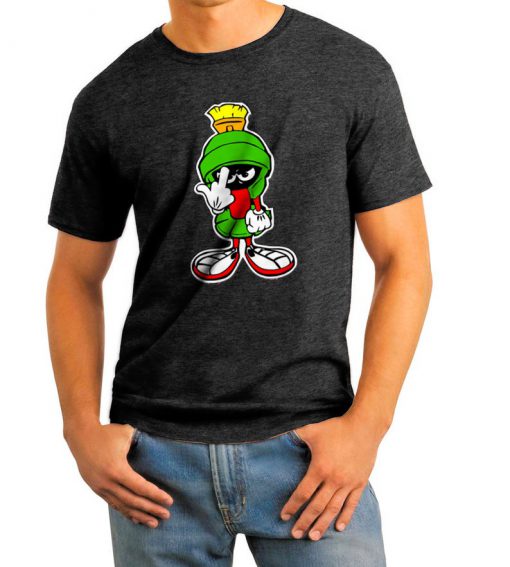 MARVIN THE MARTIAN showing finger graphic men t shirt