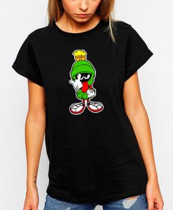 MARVIN THE MARTIAN showing finger graphic women t shirt