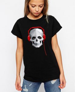 MUSIC LOVER SKULL fun t shirt