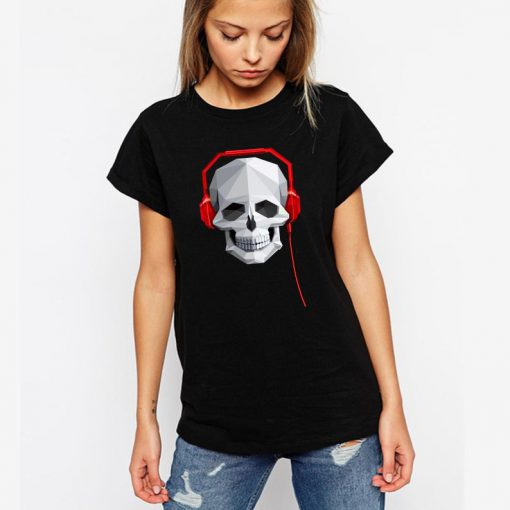 MUSIC LOVER SKULL fun t shirt