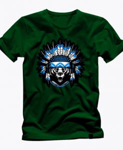 NATIVE AMERICAN BEAR awesome tribal graphic green T Shirt